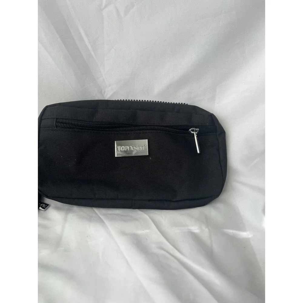 TOPDesign Stroller Organizer Caddy Black Cup Holders Mesh Bag Universal